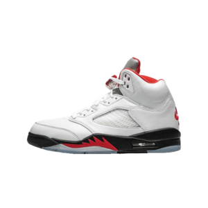 Air Jordan 5- Fire Red Silver Tongue